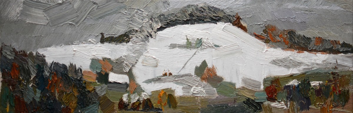 "Motiv. Tesuleasa" by Сорина Пэcэтос, 2016, 200x600mm, масло / холст