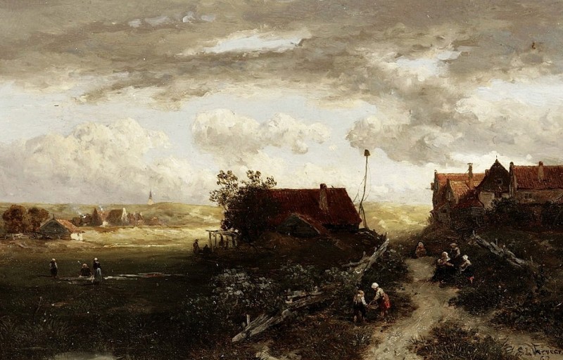 "Painting. Landscape. Rural" by Salomon Verveer