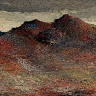 "Nebedag" by Anatol Ghimpu, 1999, 420x840mm, ulei pe pânză