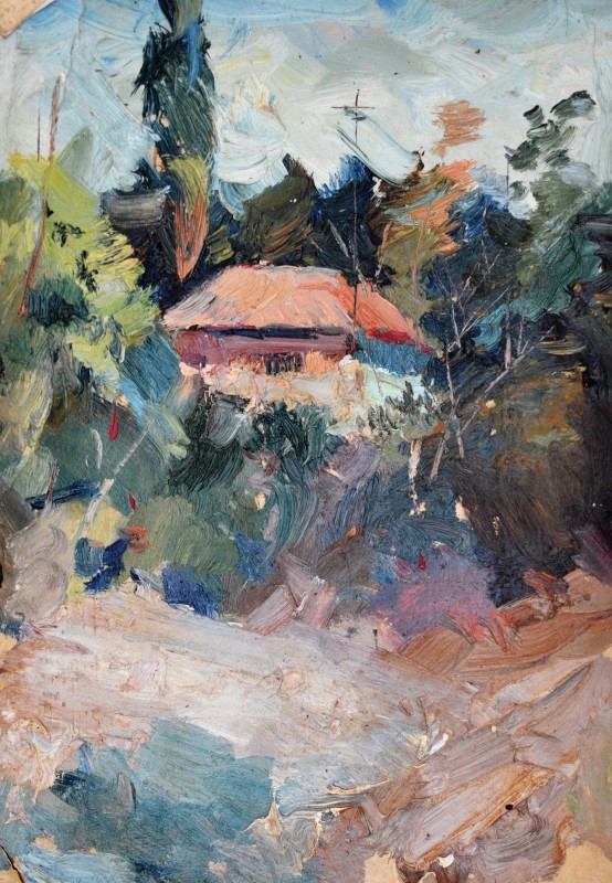 "Etude" by Anatol Ghimpu, 1976, 480x350mm, oil on canvas