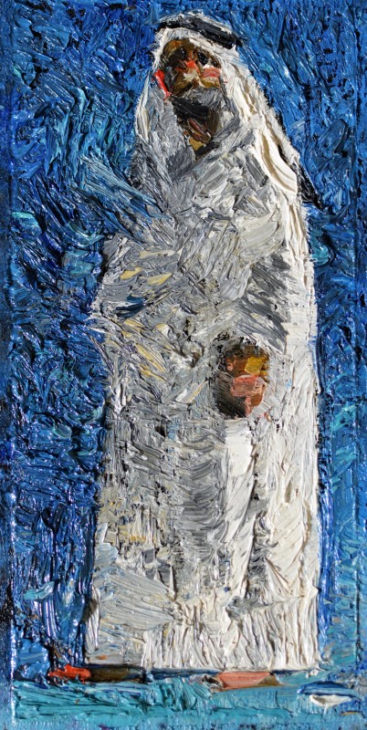 "Painting. Etude. Figure. Long term" by Diana Rumeghea, 300x150mm, oil on canvas