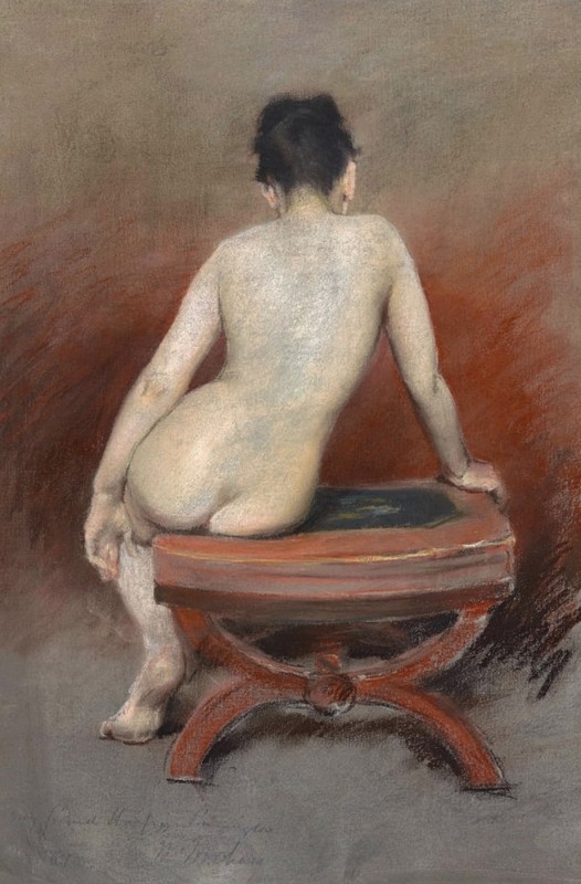 "Painting. Nude" by William Merritt Chase