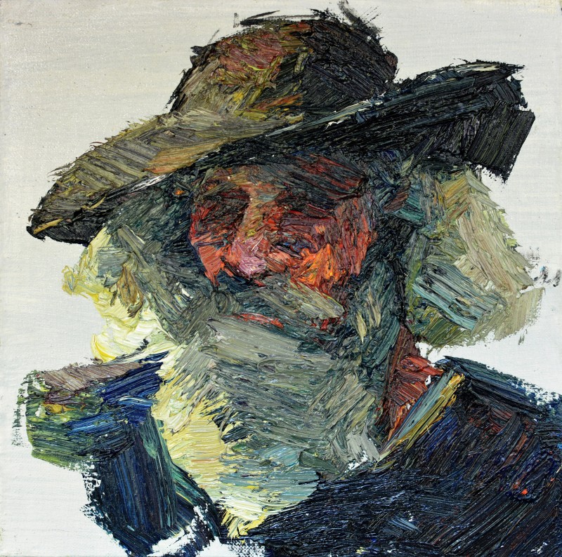 "Portret. Plein-air" by Vlada Cibuc, 2015, 300x300mm, oil on canvas