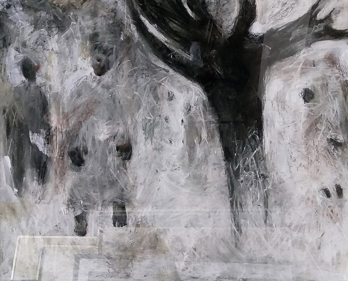 "Carton compoziție. Istorică" by Ion Golubei, 2015, 550x700mm, Russian sauce pe hârtie