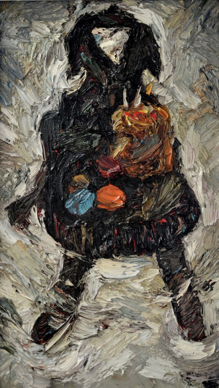 "Studiu. Natură statică de Paști" by Cezar Ciobanu, 2015, 520x300mm, ulei pe pânză