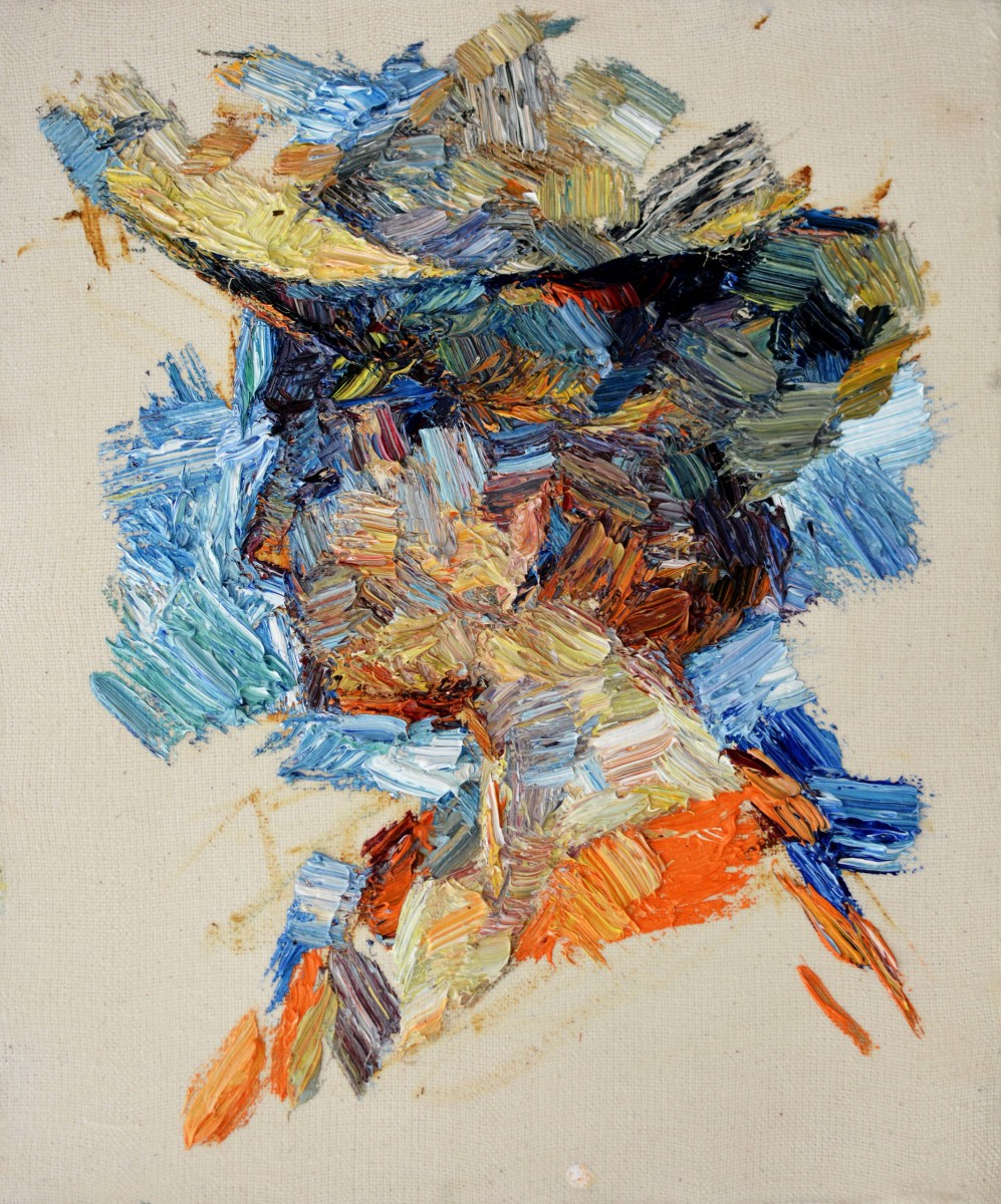 "Portret. Pleinair. Oxentea" by Mădălina Spînu, 2019, 300x250mm, ulei pe pânză