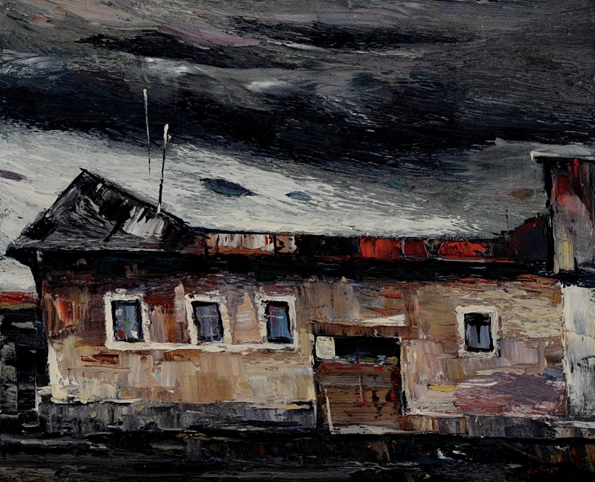 "Пейзаж. Бая Маре" by Анатол Гимпу, 1998, 430x530mm, масло / холст