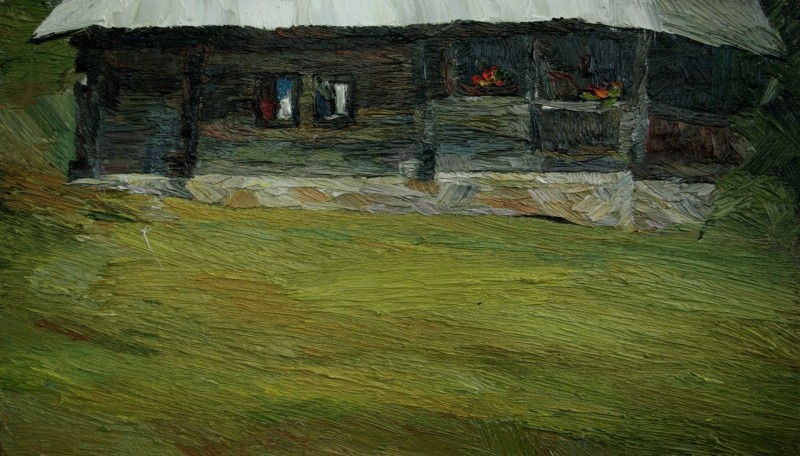 "Studiu. Căsuță" by Elena Nicolăescu, 2013, ulei pe pânză