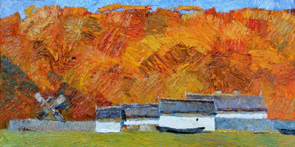 "Mori. Sibiu" by Ion Golubei, 2015, 300x600mm, ulei pe pânză