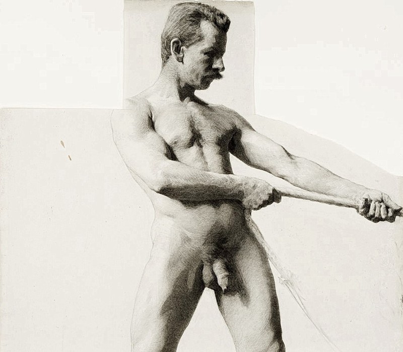 "Desen. Nud" by Thomas Eakins