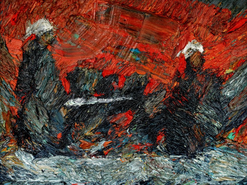"Compoziție. Test" by Victor Teslaru, 2015, 300x400mm, oil on canvas