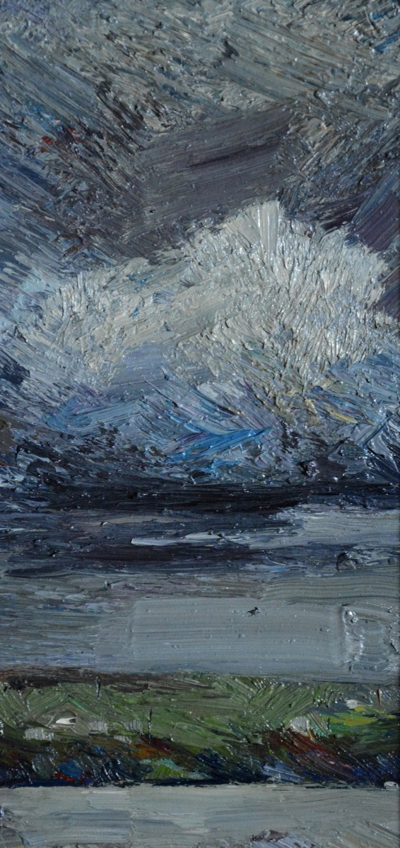 "Живопись. Пейзаж. Пленэр. Продолжительный" by Виcтор Теслару, 200x400mm, масло / холст