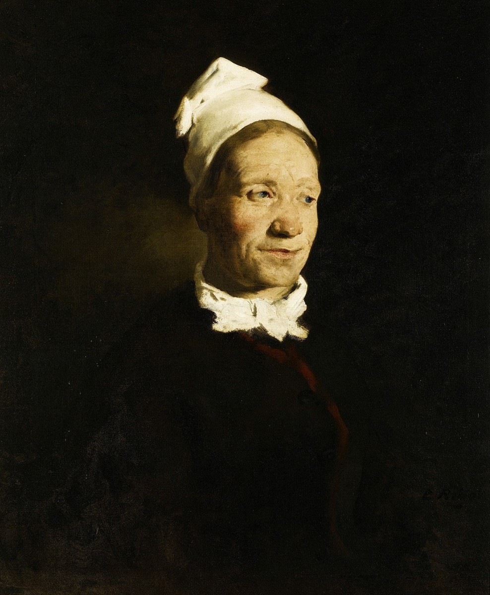 "Painting. Portrait" by Théodule Ribot