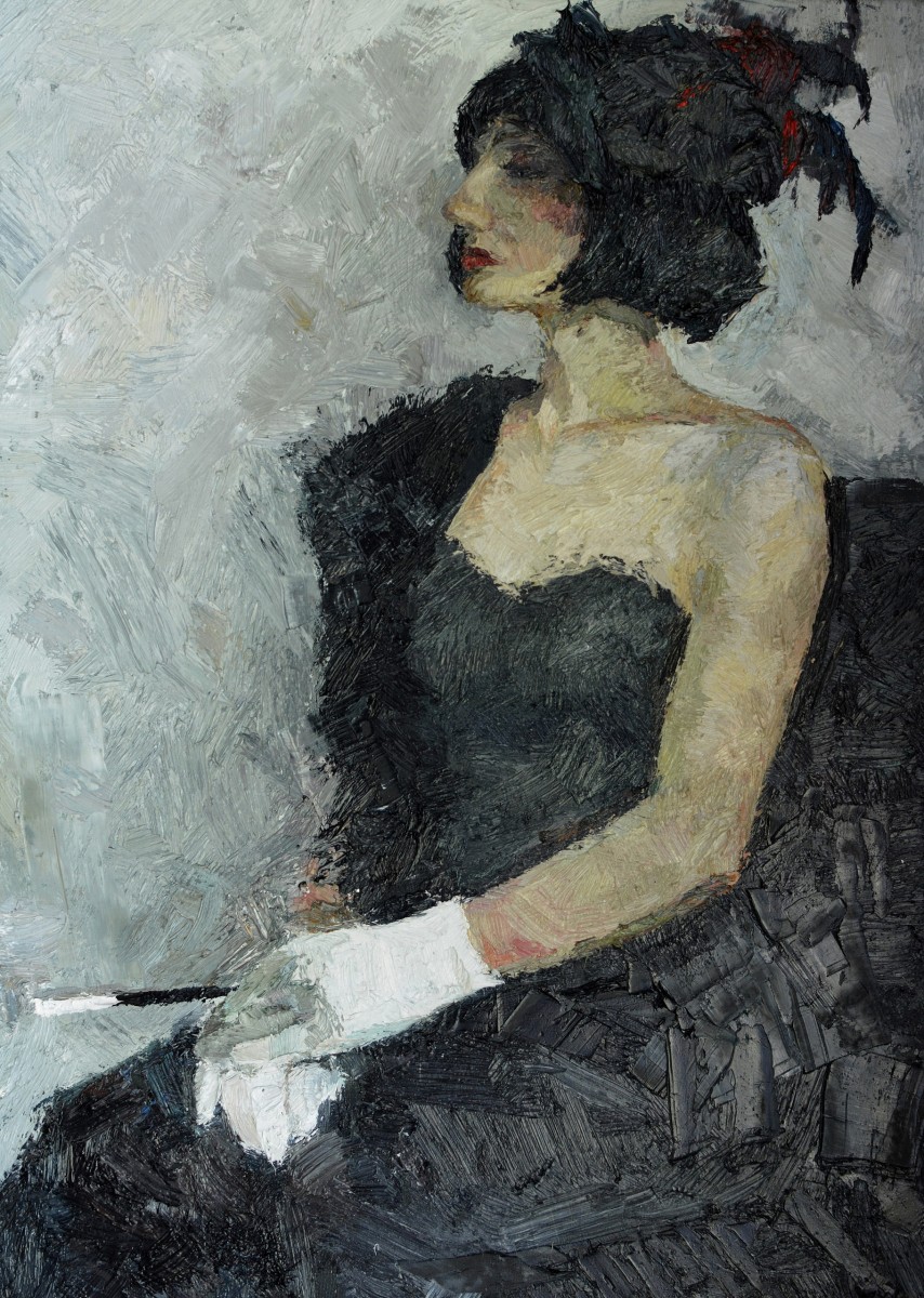 "Semifigură tematică" by Сорина Пэcэтос, 2016, 700x500mm, масло / холст