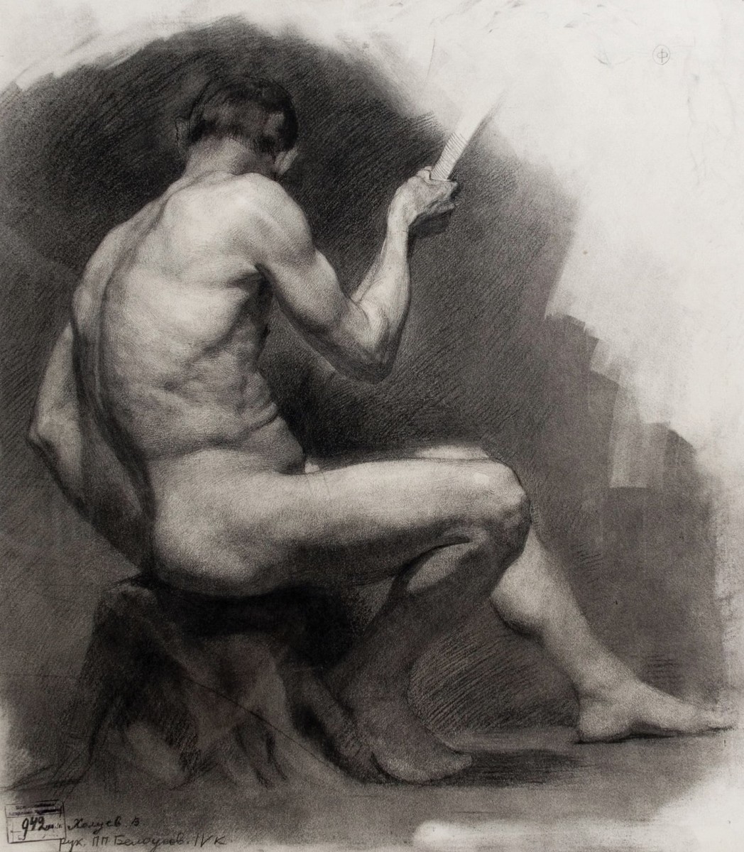 "Рисунок. Обнаженка" by Vladimir Fedorovich Kholuev
