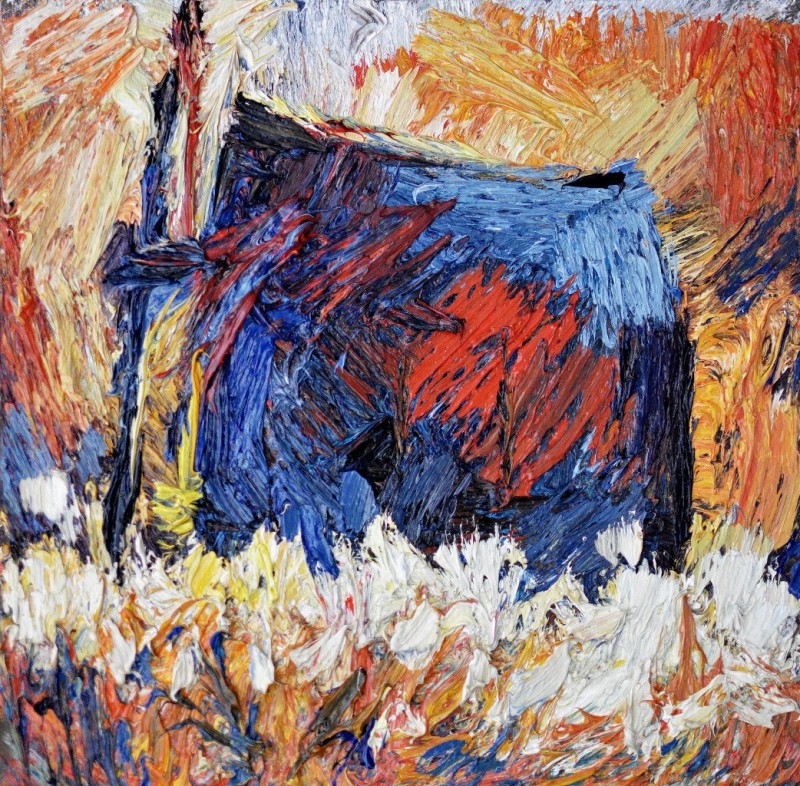 "Этюд. Мельница" by Ион Голубей, 2015, 300x300mm, масло / холст