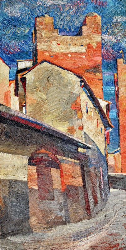 "Toscana" by Anatol Ghimpu, 2000, 840x420mm, oil on canvas