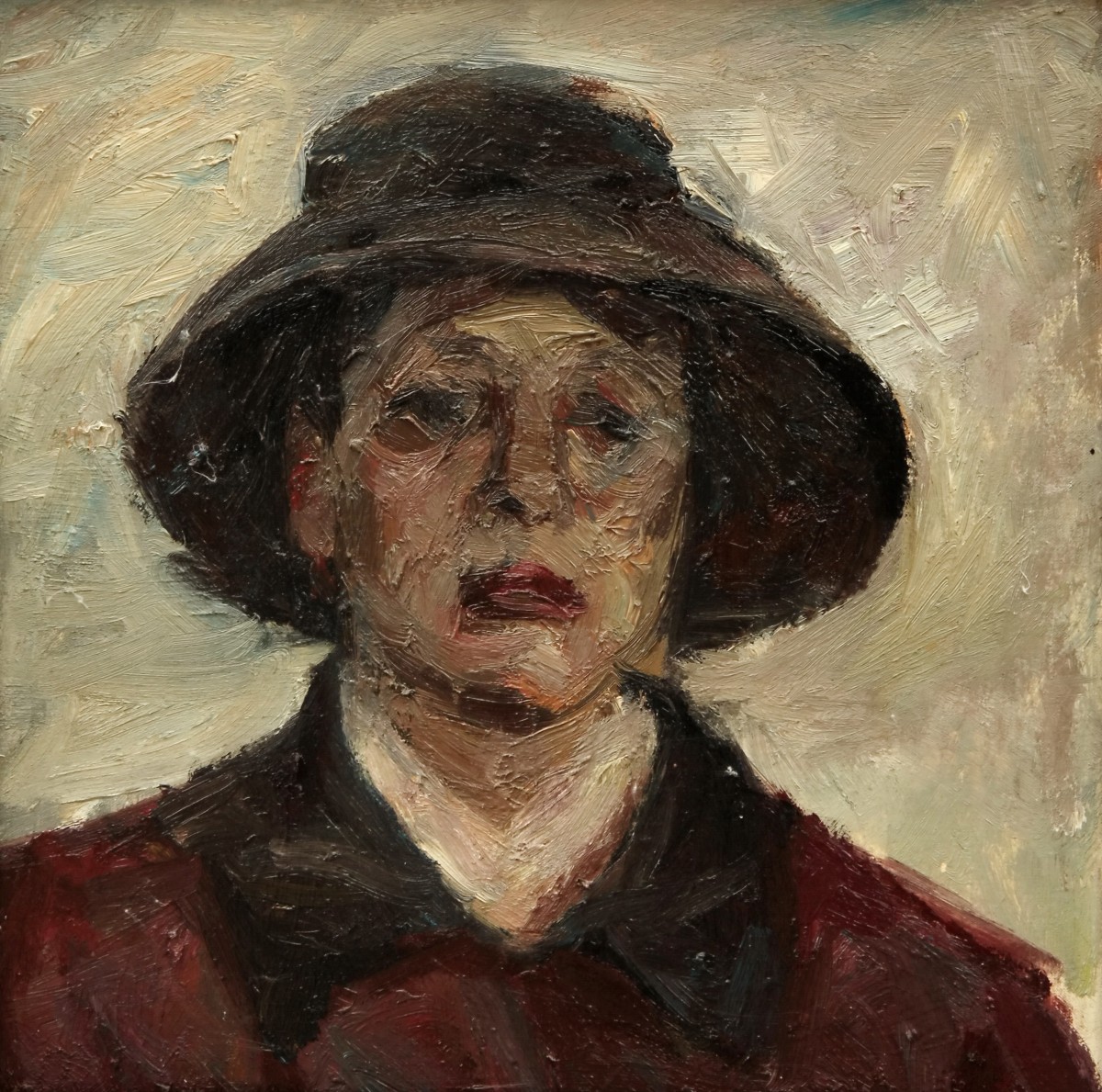 "Portret" by Vasile Ignat, 2002, 400x400mm, ulei pe pânză