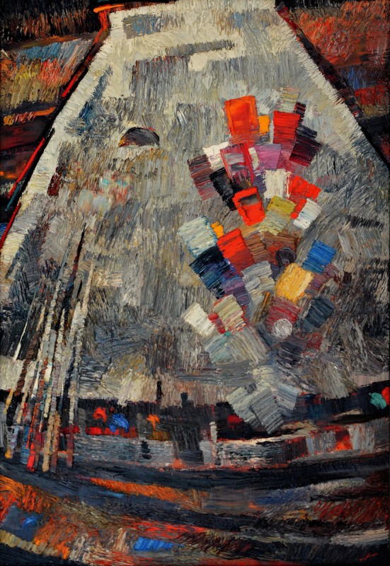 "Etude. Maramureș" by Anatol Ghimpu, 2000, 1000x680mm, oil on canvas
