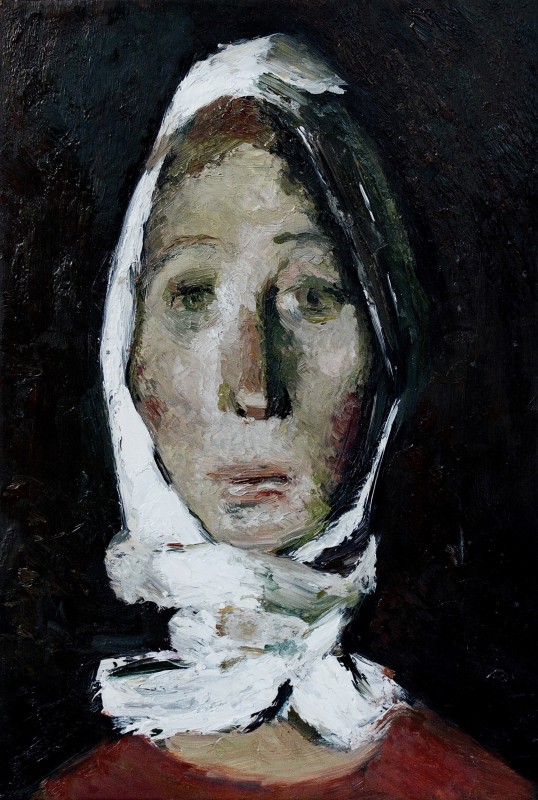"Copie. Corneliu Baba" by Victor Teslaru, 2014, 300x200mm, Oil on paper