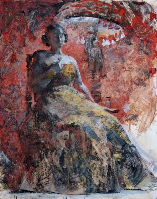 "Drawing. Long term" by Natalia Fostica, 900x800mm, pastel on paper