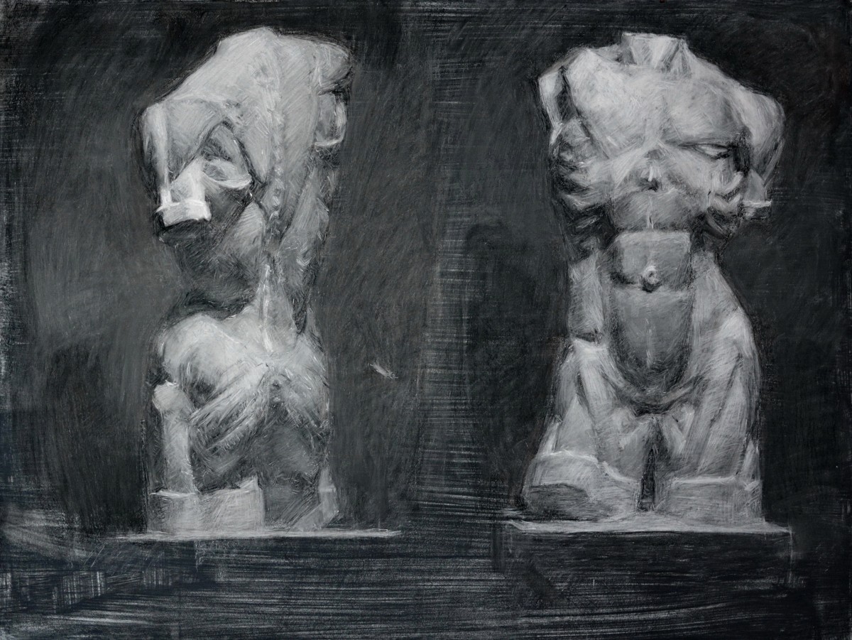 "Ecorşe" by Eduard Leahu, 2019, 700x1000mm, Russian sauce pe hârtie