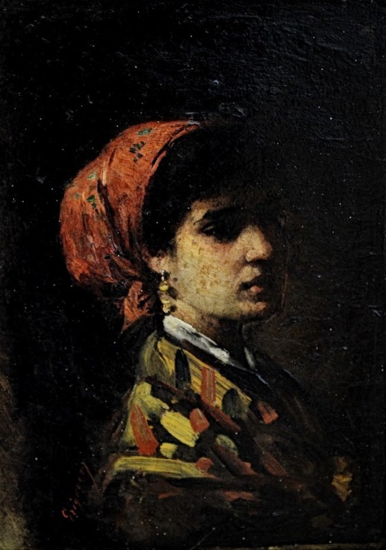 "Pictură. Portret" by Nicolae Grigorescu