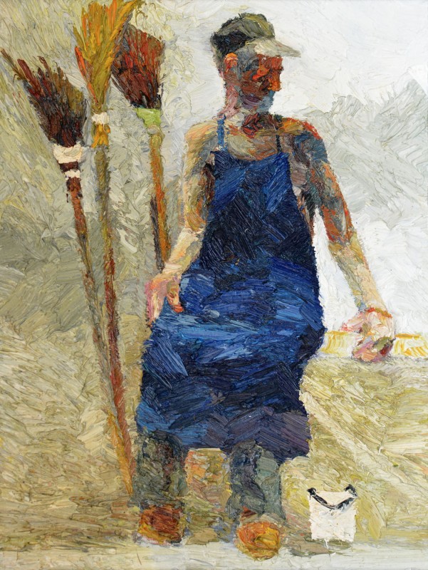 "Figură. Plein-air" by Elena Moraru, 2013, 400x300mm, oil on canvas