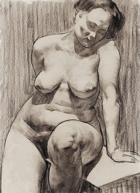 "Drawing. Nude" by Kārlis Brencēns