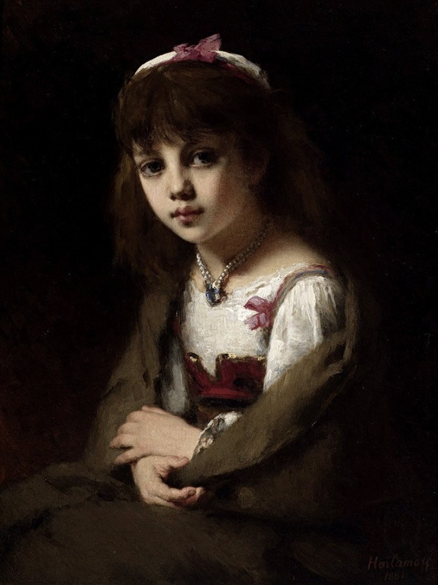 "Painting. Portrait" by Alexei Alekseevich Harlamoff (Kharlamov)