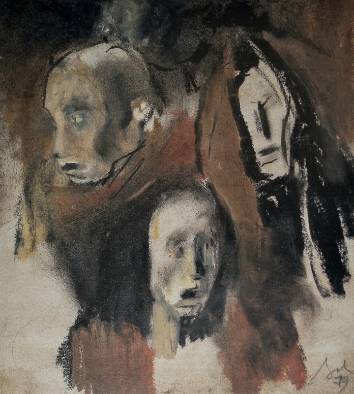 "Drawing. Portrait" by Corneliu Baba, pencil on paper
