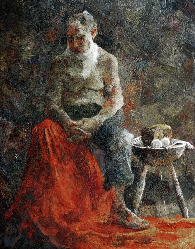 "Живопись. Фигура / полуфигура. Продолжительный" by Маиа Доина, 900x700mm, масло / холст