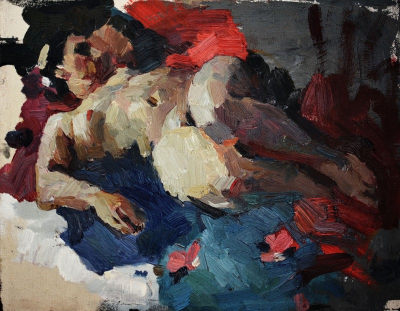 "Studiu. Nud" by Cătălin Graur, 2016, 300x400mm, oil on canvas