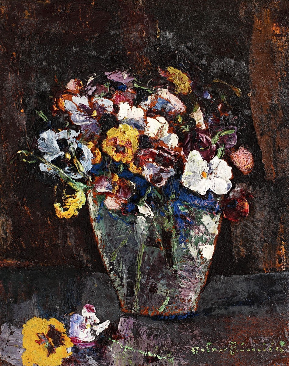 "Painting. Flowers" by Octav Băncilă