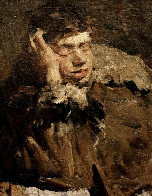 "Pictură. Figură / semifigură" by Konstantin Mefodovich Maksimov
