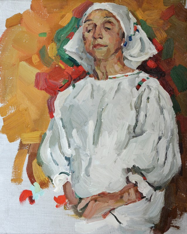 "Studiu. Semifigură" by Cэтэлин Граур, 2016, 520x420mm, масло / холст