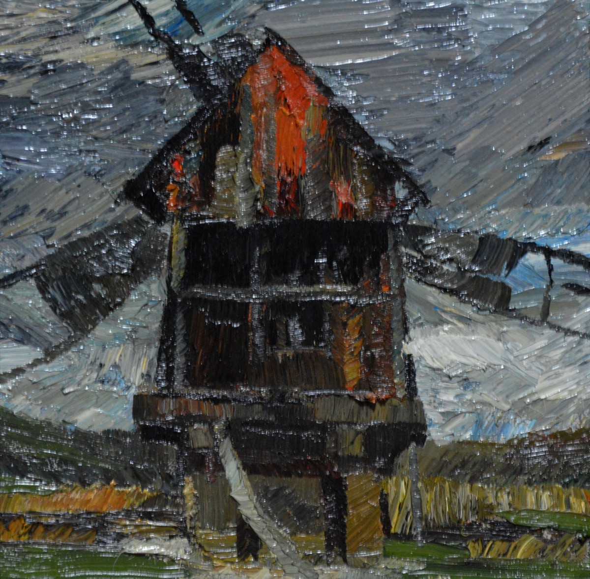 "Painting. Pleinair. Long term" by Rodica Dubasari, 300x300mm, oil on canvas