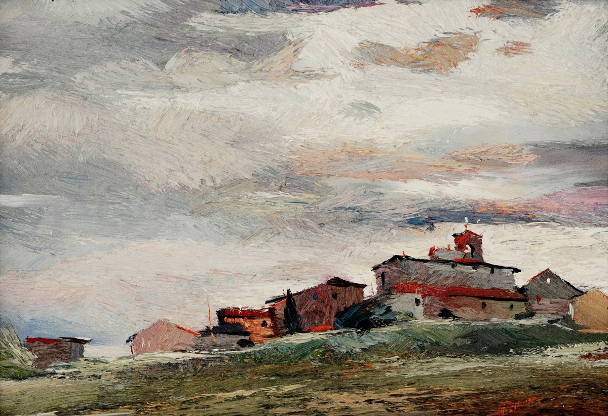 "Certaldo" by Anatol Ghimpu, 2001, 420x600mm, ulei pe pânză