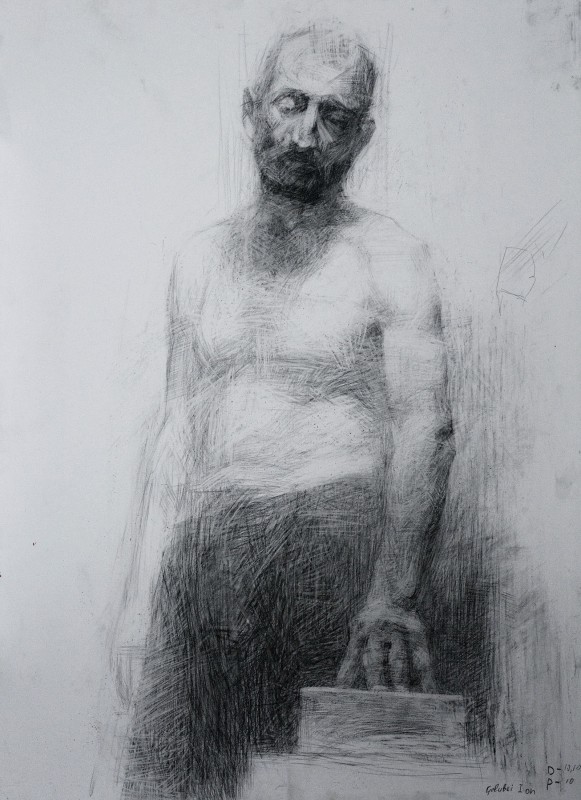 "Полу-обнаженка" by Ион Голубей, 2014