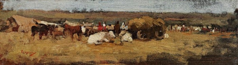 "Pictură. Animale" by Nicolae Grigorescu