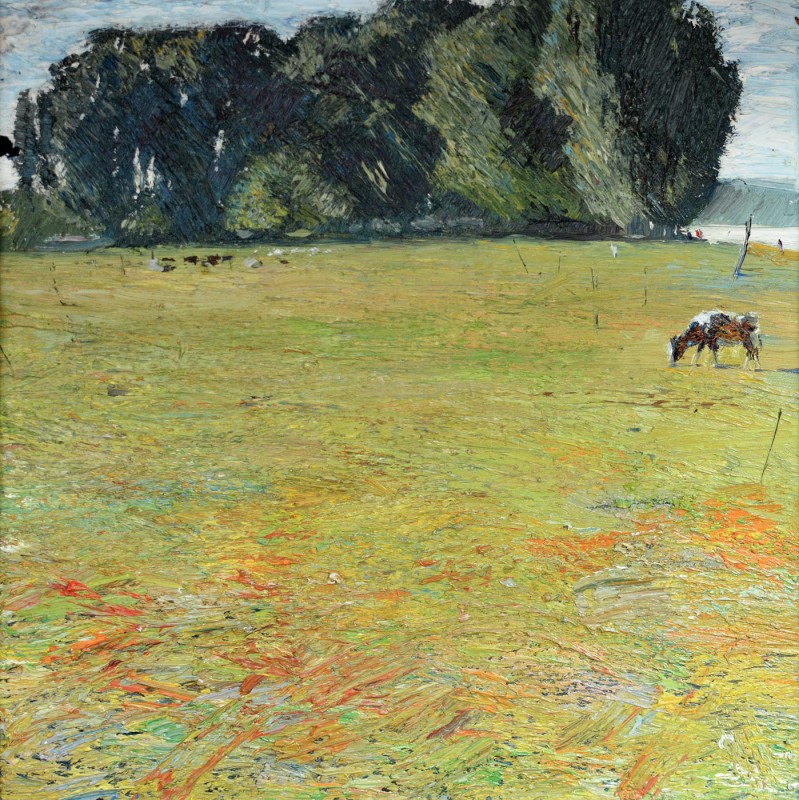 "Motiv. Oxentea" by Victor Teslaru, 2014, 420x420mm, ulei pe pânză