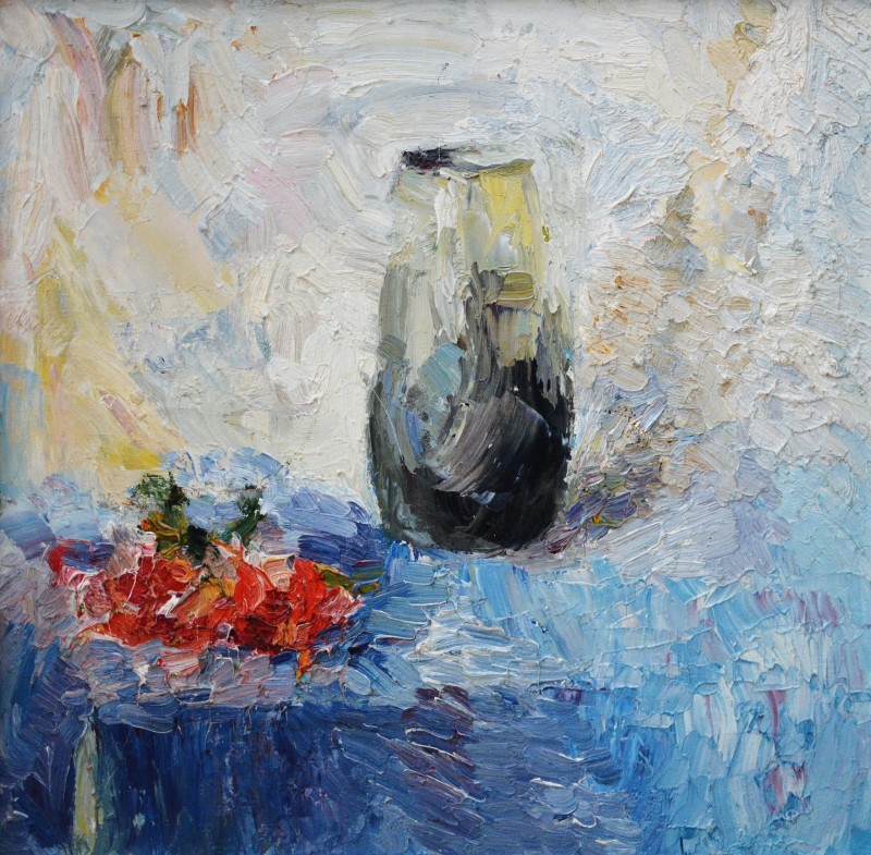 "Natură statică" by Лудмила Штирбу, 1993, 500x500mm, масло / холст