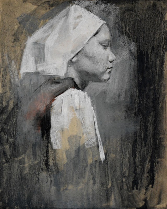 "Portret" by Ion Golubei, 2016, 500x400mm, Russian sauce pe hârtie
