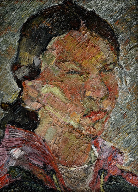 "Portret" by Olga Ilieș, 1999, 360x250mm, oil on canvas