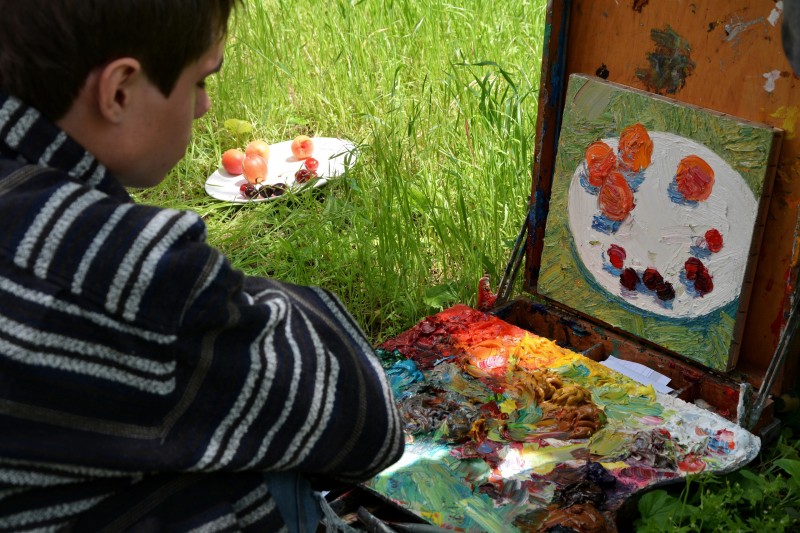 ... începutul practicii de pleinair de vară / clasa a VIII-a, a X-a și a XI-a. /