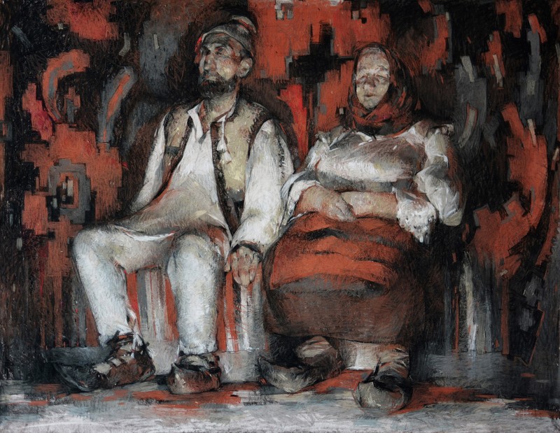 "Drawing. Figure. Long term" by Daniela Nemțanu, 700x900mm, pastel on paper