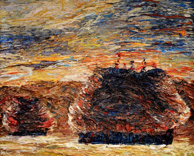 "Răsărit. Sibiu ASTRA" by Ioan Postică, 2015, 420x520mm, ulei pe pânză