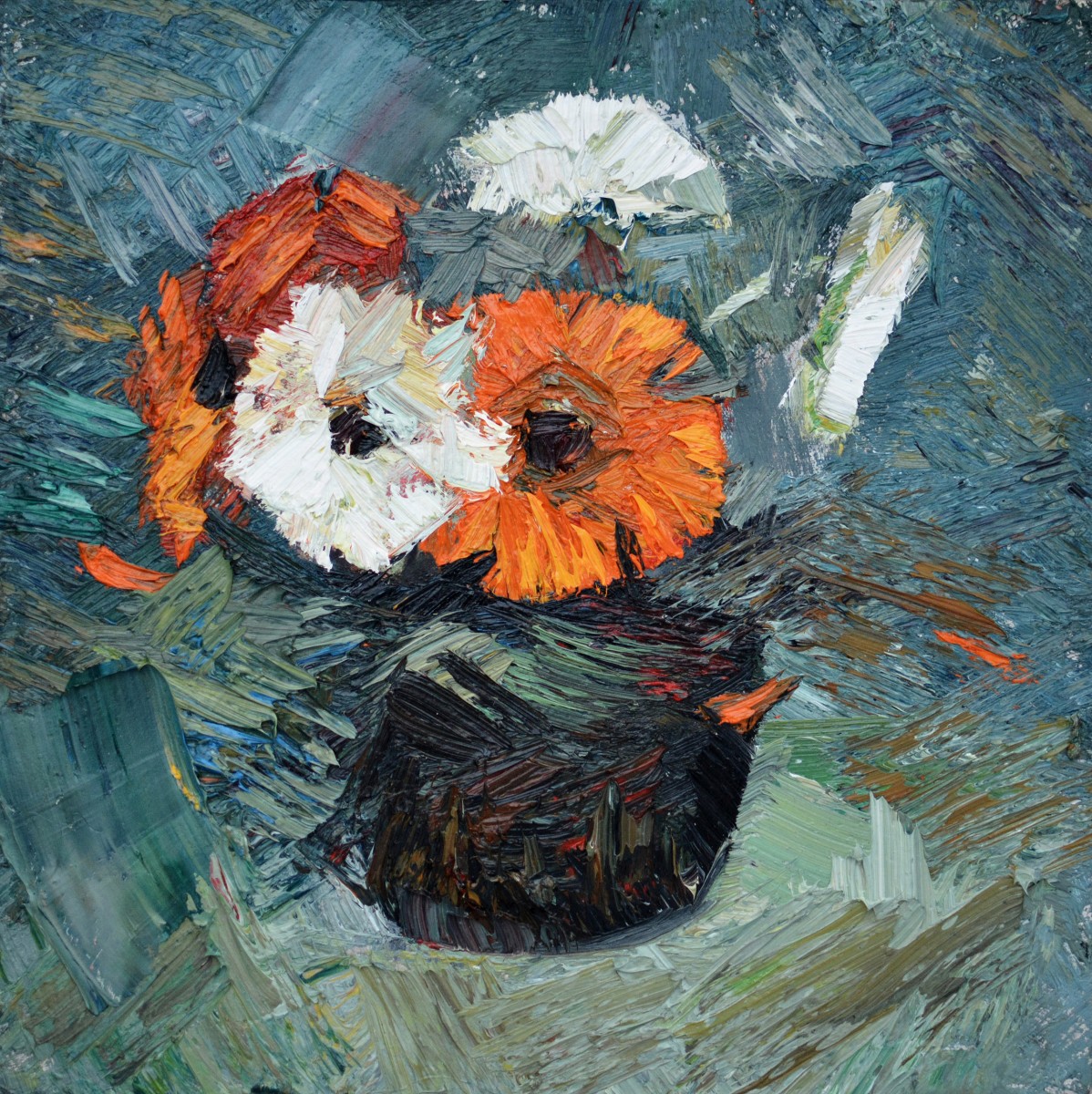 "Живопись. Этюд. Продолжительный" by Доина Мындреан, 300x300mm, масло / холст