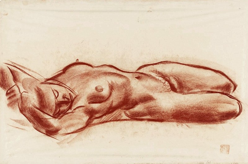 "Drawing. Nude. Figure" by Alexandre Yevgenievich Jacovleff
