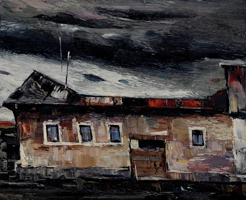 "Landscape. Baia Mare" by Anatol Ghimpu, 1998, 430x530mm, oil on canvas